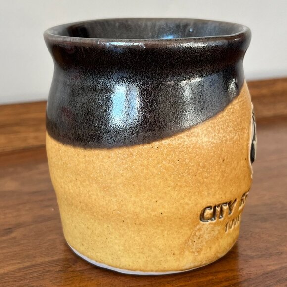 Cold Mountain Pottery "City Brew Coffee Mug 100% Montana" Billings 2004 Handmade - Picture 5 of 12